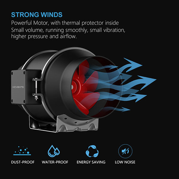 Quạt ống nội tuyến EC 4/6/8 inch có công tắc quay 4 Quat ong EC 4