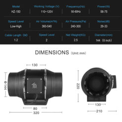 Quạt ống nội tuyến KC Mixed Flow 11 Quat ong noi tuyen 5