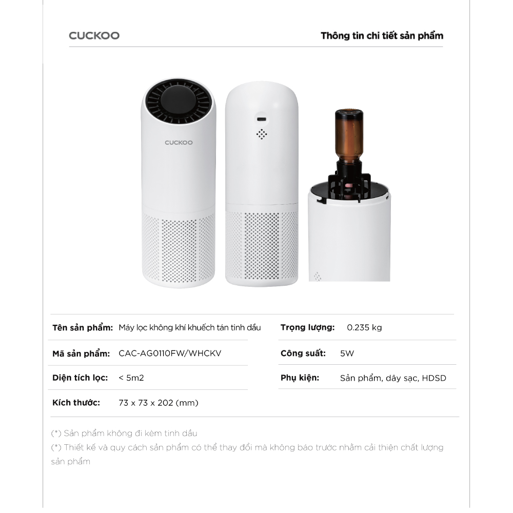 Máy lọc Không khí Cuckoo CAC-AG0110FW 6 Máy lọc Không khí Cuckoo CAC-AG0110FW 02