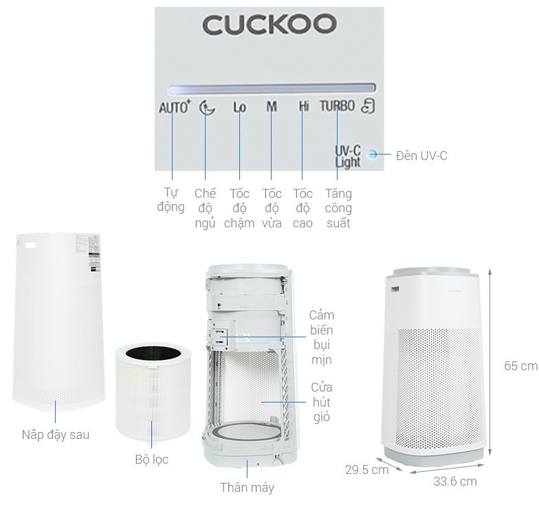 Máy lọc không khí Cuckoo CAC-K1910FW chính hãng